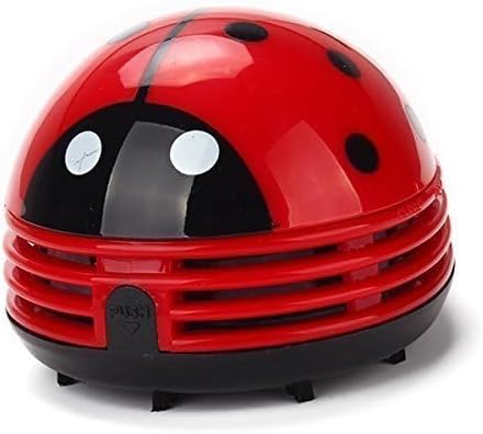 E ECSEM Mini Portable Handheld Cordless Tabletop Crumb Sweeper, Cute Cartoon Desktop Dust Vacuum Cleaner