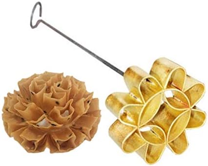 Thai Dok Jok Sesame Cookies Brass Mold Maker - Crispy Biscuit Blossom Lotus Flowers Cookie 3.15" (Medium)