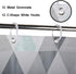 LIVILAN Nordic Triangle PEVA Shower Curtain with 12 Hooks, Waterproof 2 in 1 Shower Curtain Liners, 71" x 71"