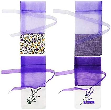 Lozom (24pcs) Sachet Empty Bags Purple Gauze Cotton-Ramie Sacks for Lavender, Spice and Herbs