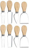 GLE2016 8 PCS Set Cheese Knives, with Wood Handle Stainless Steel Cheese Slicer