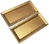 Decorative Gold Rectangular Plastic Charger Tray for Dining Table, Set of 2, Christmas Holiday Party Decor