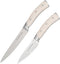 2-Piece Professional Kitchen Knife Set, Ultra Sharp High Carbon German Stainless Steel, Cream