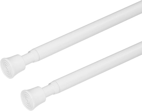 KXLife 2Pcs Small Tension Rod, Adjustable 11 to 17 Inch Mini Spring Loaded Curtain Rods for Windows and Closets