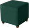 Daunkang Ottoman Cover Square Velvet Ottoman Covers Protector for Footrest Foot Stool Furniture