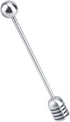 Fdit Solid Stainless Steel Honey Dipper Drizzler Stirrer Spoon Mixing Stick Tool