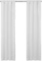 ECLIPSE Solid Minimalist Blackout Thermal Liner for Window Curtains, 2 Panels, 27" x 60", White