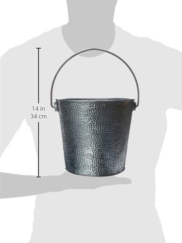 TableCraft Products GT87 Round Peanut Pail, Galvanized, 8" x 7"