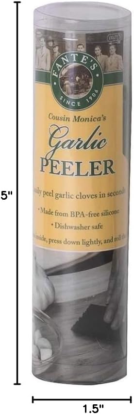 43836 1906 5 1.5-inches Fantes Silicone Garlic Peeler Tube, Green, The Italian Market Original Since x
