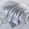 Luxbedding Satin Pillowcase 2 Pack - Standard Size Cooling Satin Pillowcase for Hair and Skin, Silver Pillow Cases