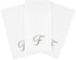 15.8 7.9 Inch 50 Luxenap X Linen-Feel Guest Towels, Lettered Hand Towels - Silver Letter 'F', Cursive Font, White Paper
