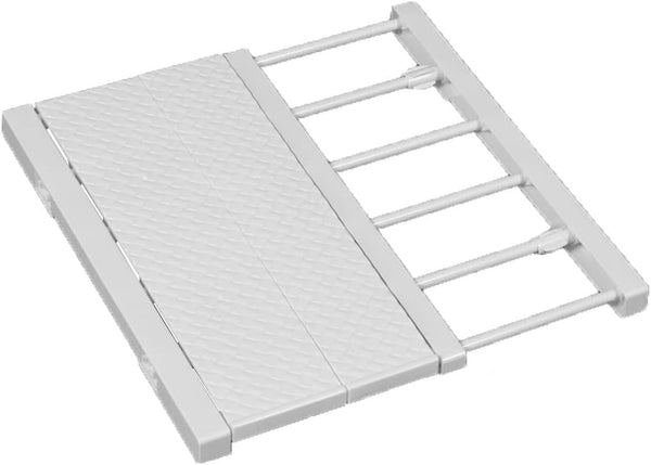 LIYIVNAA Extendable Closet Shelf Tension Rod Adjustable Clothes Hanger DIY Cabinet Storage Holder