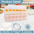 fertilfy 90 (Set 3),Plastic Deviled Egg Containers with Lid Easter Deviled Egg Tray Carrier with Handl Injector Piping