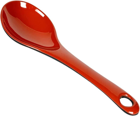 JapanBargain 2382, Serving Spoons Japanese Soup Serving Spoons Chinese Soup Serving Spoons Rice Serving Spoons Table Serving Spoons, Black and Red, Pack of 4