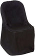 1 Set Efavormart Black Linen Polyester Folding Chair Covers for Dining Chairs Party Wedding Banquet Outdoor Event