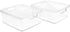 Isaac Jacobs 2-Pack Large Clear Storage Bins, Plastic Organizer for Home, Office, Kitchen, Bathroom, BPA Free