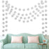 6 Pcs Glitter Silver Star Paper Garland for Christmas Birthday Party Decorations, Sparkling Bunting Banner (50 Feet)