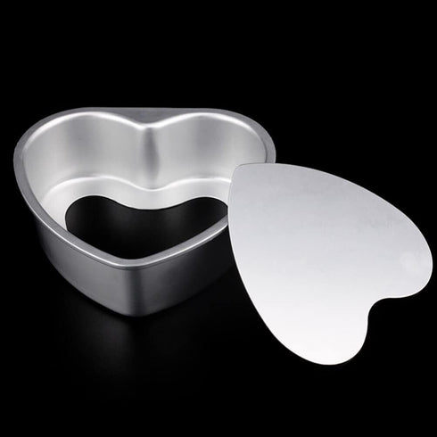 PATKAW Non Stick Heart Cake Mold, Aluminum Alloy Baking Pan for Cheesecake, DIY Cake Oven Pans for Wedding Party
