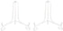 Artliving 2 Pack 6" Iron Plate Stand, White Easel for Displaying Picture Frames, Cookbooks, Plates
