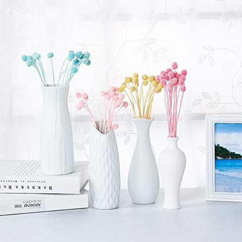 INVISIKAYAK Craspedia Globosa Material Flower, Immortal Eternal Flowers Gift, 40 Pcs in B-red