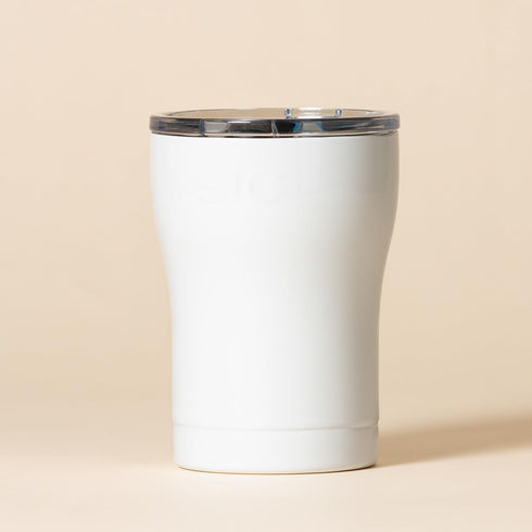 Seriously Ice Cold SIC 12oz Insulated Travel Tumbler Mug, Ice White, Premium Double Wall Stainless Steel, Leak Proof