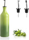 Sweejar Large Ceramic Olive Oil Dispenser Bottle, Opaque Cruet for Oil, Vinegar, Soy Sauce, 24 Fl Oz (Gradient Green)
