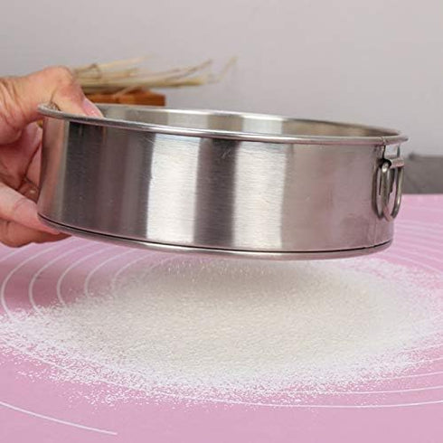 40 9.84 inch 1.97 inch Falytemow Flour Sifter Round Flour Sieve Strainer with Mesh Premium Rustproof Stainless Steel