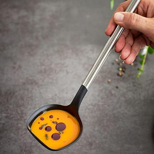 Roesle Basics Line Soup Ladle with 11.5 in. Stainless Steel Handle for Serving
