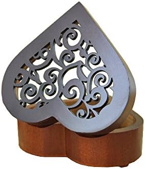 WESTONETEK Vintage Heart Shaped Wood Carved Musical Box Gift for Christmas, Birthday, Valentine's Day - You are My