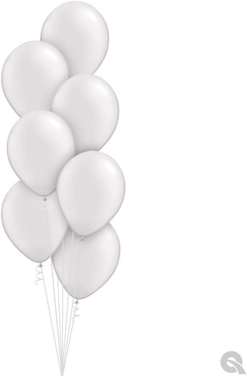 Qualatex 43788 Pearl White Latex Balloons, 11", Pack of 100