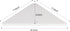 evron Corner Mounting Shelf Set of 2 - Easy to Install Floating Wall Shelves with Wood Grain Finish