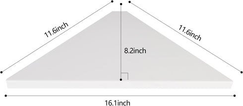 evron Point,Set 2 Corner Mounting Shelf,Easy to Install Wall Corner Shelf,Aluminum Material Shelves with Bendable