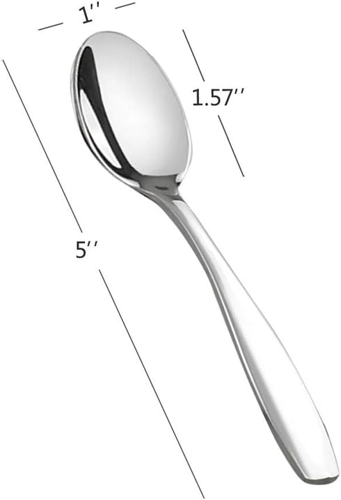 12 Pieces Demitasse Espresso Spoons, Stainless Steel Small Spoons, 5 Inches