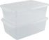 Vababa 2-Pack 16 L Pizza Dough Proofing Box with Lid, Clear Food Storage Container for Pizza