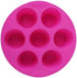 7 Cavity Silicone Air Fryer Muffin Pans Nonstick Brownie Cake Mold Round Pudding Cupcake Recipe Tray Bakeware, Rose by SHEbaking