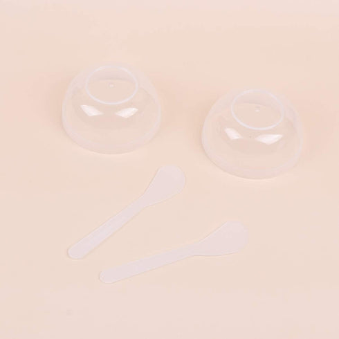 10 Sets Slime Bowl Mixing Tool Makeup Bowls, Plastic Glue Mixer for Makeup Crafts (Transparent)