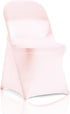 bricia 6 PCS Blush Pink Stretch Spandex Folding Chair Slipcovers, Dining Room Chair