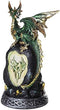 Pacific Giftware Green Mystic Forest Dragon - LED Light on Crystal Rock Mountain, 7.5H
