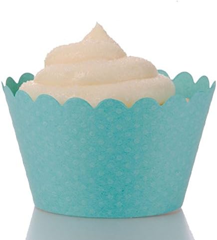 Dress My Cupcake Standard Diamond Blue Cupcake Wrappers, Set of 12