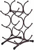 Wine Rack for Countertop, Stainless Steel Metal Storage Shelf for Pantry Cabinet, Holds 6 Bottles, Black