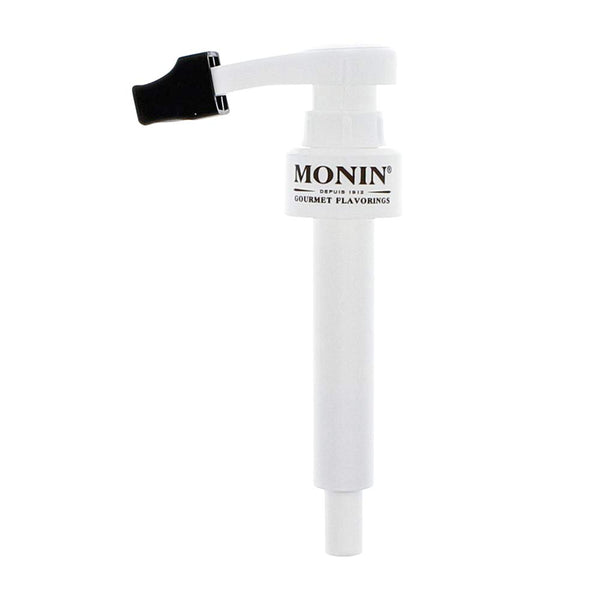 Monin Syrup Pump for 750ml Glass Bottles, Mess-Free Dispensing, Tip Cover Included, White