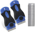 SRTXJUZD 2PACK Razor Blade Scraper Tool with 30Pcs Stainless Steel Blades for Glass