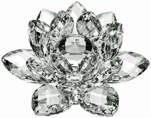 Amlong Crystal 3 Inch Clear Lotus Flower with Gift Box