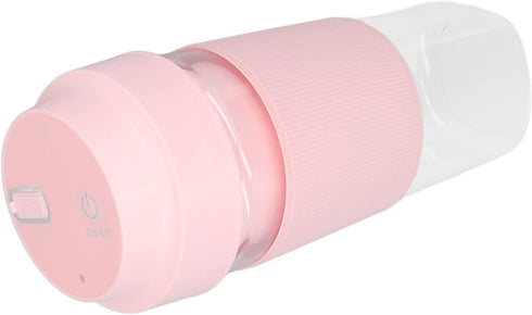 Electric Juicer Cup, Mini Portable USB Rechargeable Blender, Pink Mixing Bottle for Shakes, Fruit, Vegetables, 300ML