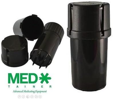 Black Storage Container w/Built-In Grinder