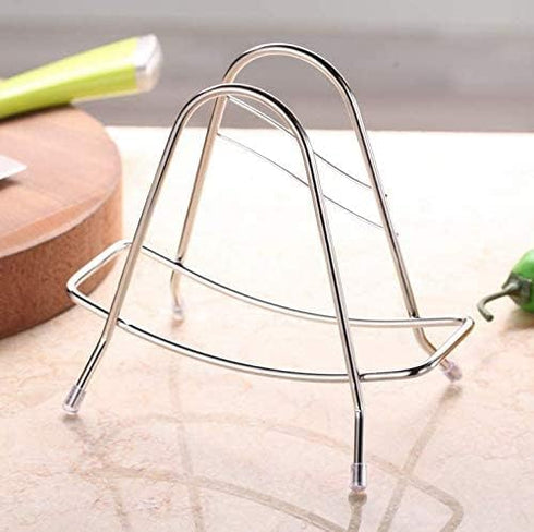 Stainless Steel Wire Cutting Board Storage Rack, Organizer Stand for Kitchen (Triangle)
