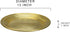 12" Serene Spaces Living Brass-Look Aluminum Round Tray, Handcrafted in India, Decorative Vanity Tray, Organizer