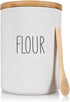 Arthausen Flour Ceramic Storage 4 Cup / 1080mL Container w/Bamboo Lid Silicone