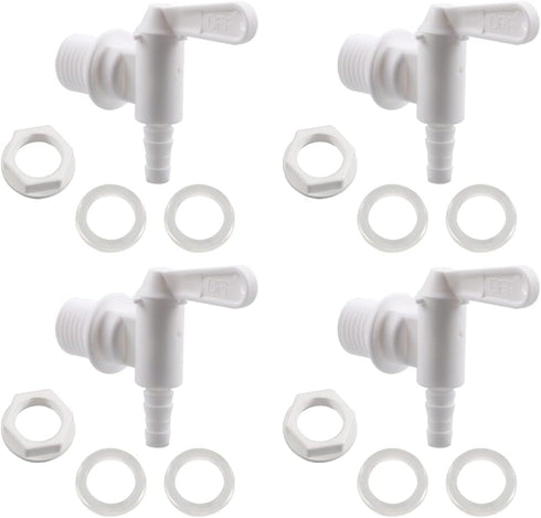 PERA 4 Pack Bottling Bucket Plastic Spigot - Replacement Spigot for Beer or Soda Homebrewing