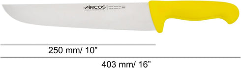 Arcos Butcher Knife, 10 Inch Nitrum Stainless Steel, 250 mm Blade - Professional Cooking Knife for Meat, Fish,